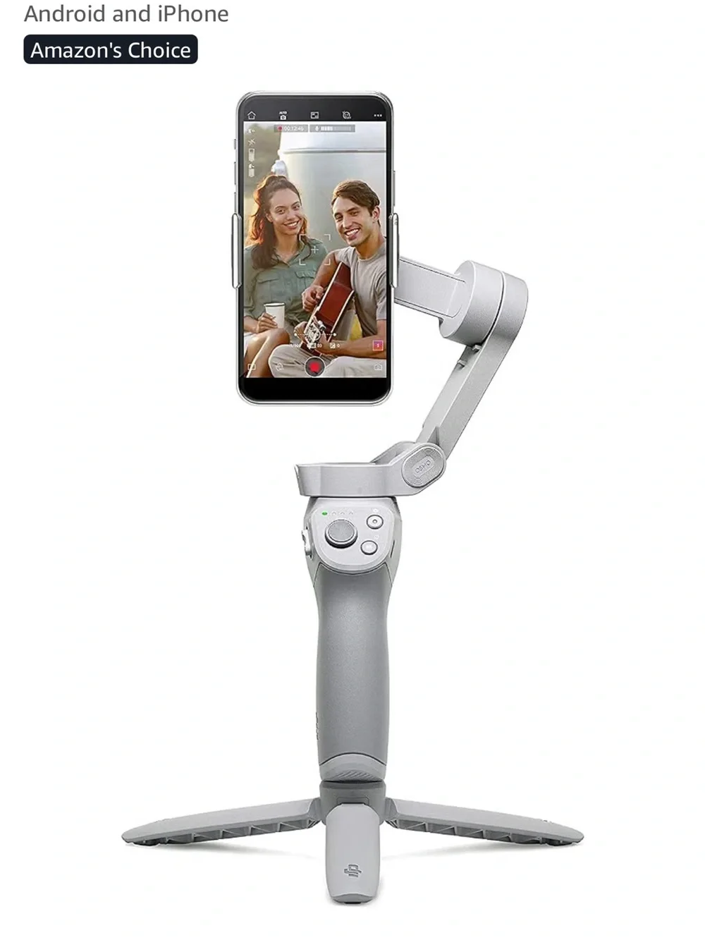 DJI white smartphone gimbal stabilizer